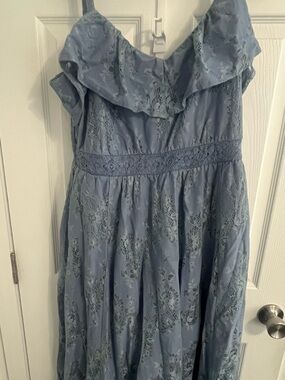 Torrid light blue Lace Ruffle Dress